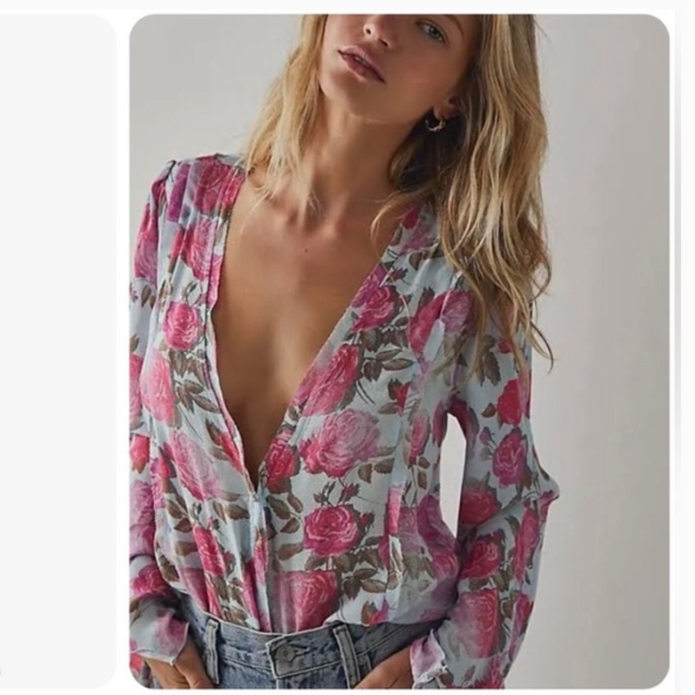 Free People Everything’s Rosy Bodysuit